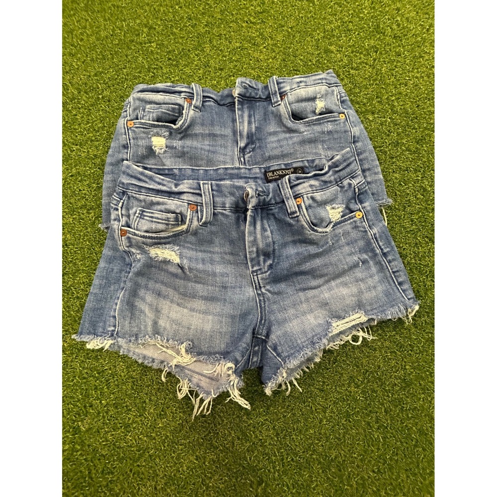 BlankNYC The Astor Distressed Denim Cut Off Shorts Blue Size 26